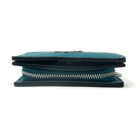 Coach Snap Wallet in Teal Leather C2862 - Picture 10 of 10